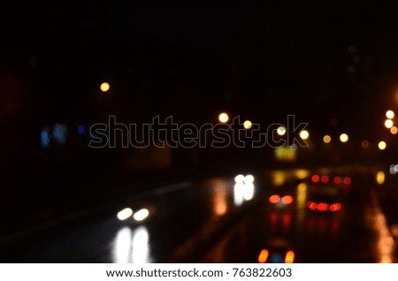 blurred night city background