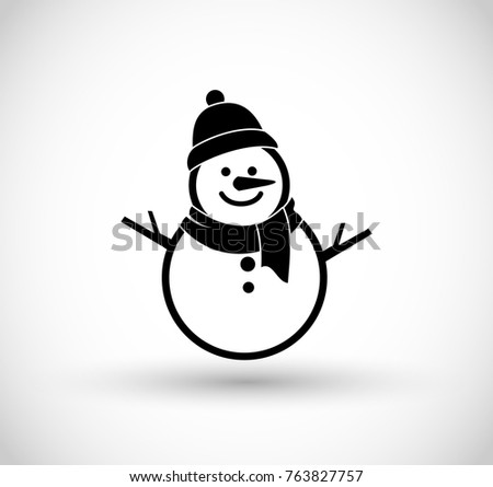 Snowman icon vector
