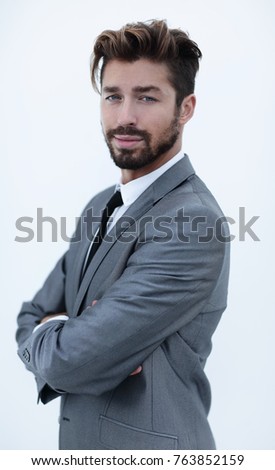 Portrait of a handsome man, isolated over a white background