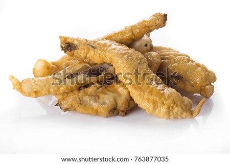 Beef fried in tempura