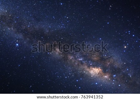 Milky way galaxy with stars and space dust in the universe Royalty-Free Stock Photo #763941352