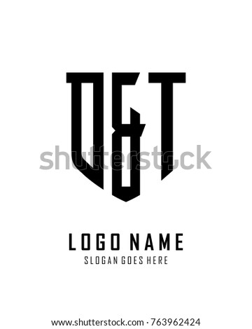 Initial O & T abstract shield logo template vector