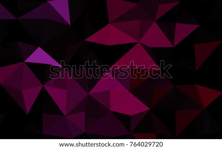 Light Purple vector blurry triangle background. Creative illustration in halftone style with gradient. Triangular pattern for your business design.