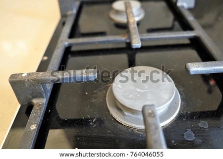 modern gas stove turn off ready to cook