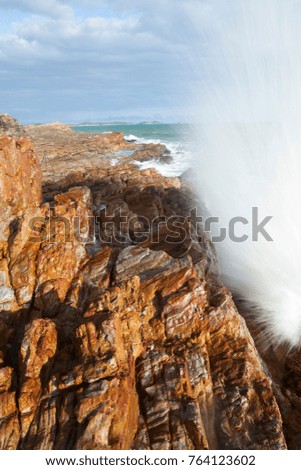 seascape with colorful rocks 
