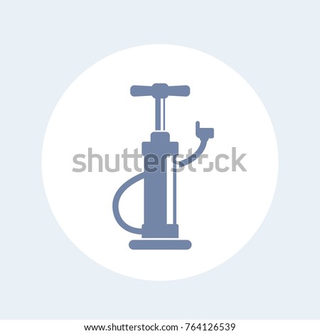 Bicycle pump icon isolated on white
