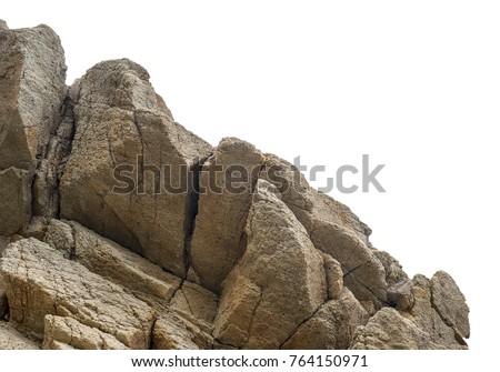Big rock, isolated on the white background Royalty-Free Stock Photo #764150971