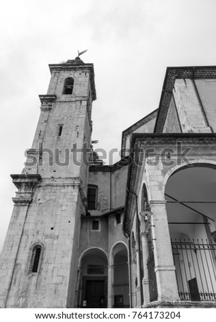 Castel di Sangro, Abruzzo, Italy. Basilica of Santa Maria