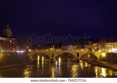 Ponte Sant'Angelo, the bridge in Rome, Italy
