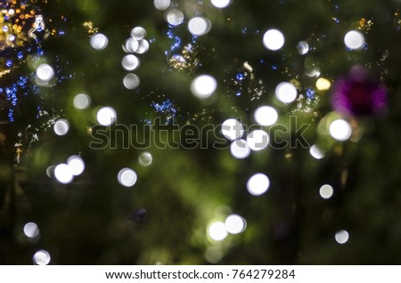Out of focus Christmas lights