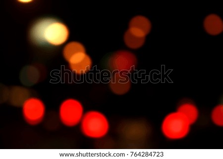 Blur of Bokeh lighting on the road