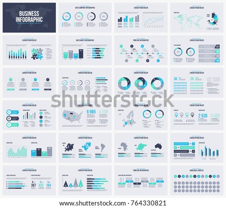 Multipurpose presentation vector template infographic. Royalty-Free Stock Photo #764330821