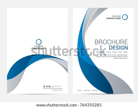 Brochure template flyer background for business design Royalty-Free Stock Photo #764350285