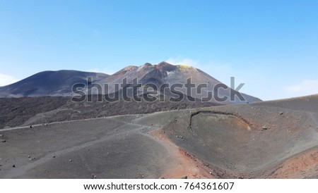 At the top of the etna volcano - italy