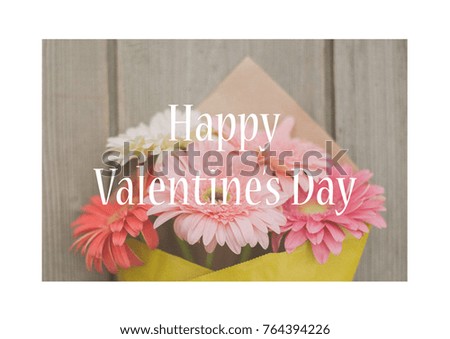Happy valentine's day floral card