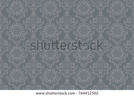 Seamless decorative ornament on background. Floral ornament on background. Wallpaper pattern. Contemporary pattern