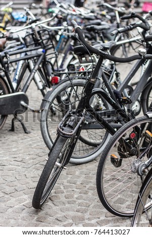 City bicycles parking