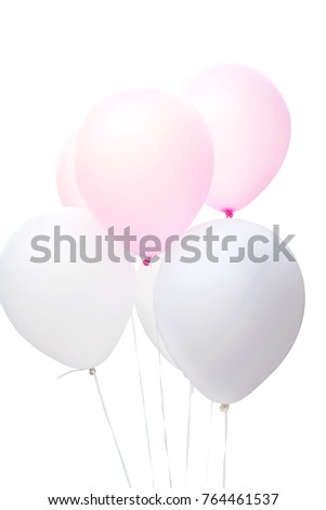 Colorful balloons, isolated on white background.