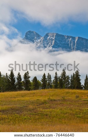 Majestic snowcapped mountains in the Canadian Rockies, Banff National Park, Alberta, Canada