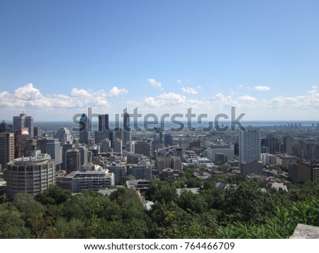 Overview of Montreal, Belvedere Kondiaronk, Canada, 2012