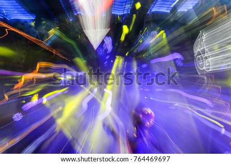 Lights show. abstrackt lights show effekt. Lazer show. Night club dj party people enjoy of music dancing sound with colorful light. club night light dj party club. With Smoke Machine and lights. 