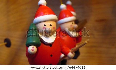 Wooden Santa Claus Christmas Tree Ornaments
