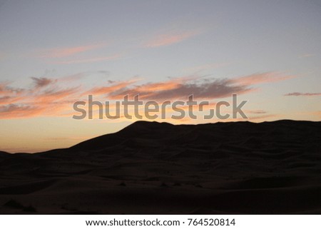 Sahara dunes, sunrise