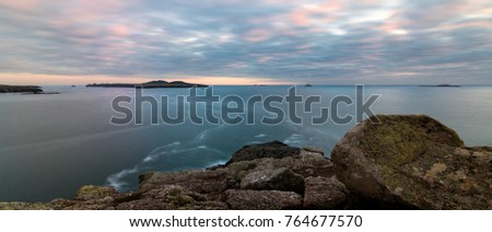 Ramsay Island from St David's Head, North Pembrokeshire, Wales, UK Royalty-Free Stock Photo #764677570