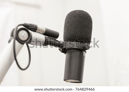 radio microphone closeup