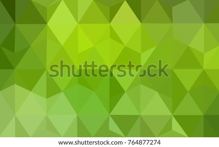 Light Green, Yellow vector polygonal illustration, which consist of triangles. Triangular pattern for your business design. Geometric background in Origami style with gradient. 