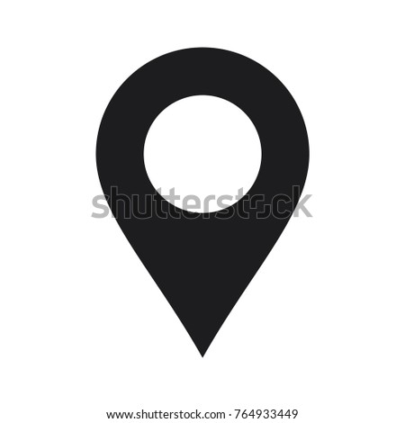 map pin icon, location pin vector icon, flat design best map pin icon  Royalty-Free Stock Photo #764933449