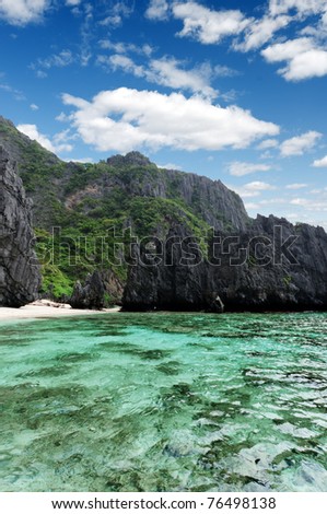 Magnificent tropical sea and rocks.