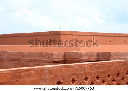 Brick building wall