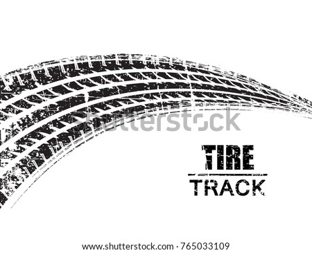Vector Tire Track Background.Grunge Tire Track. Royalty-Free Stock Photo #765033109
