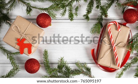 Christmas still life with gifts