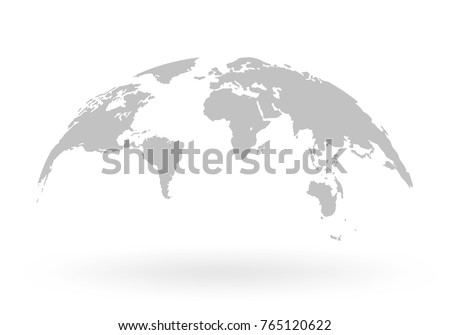 World Map Globe Isolated on white background - stock vector. Royalty-Free Stock Photo #765120622