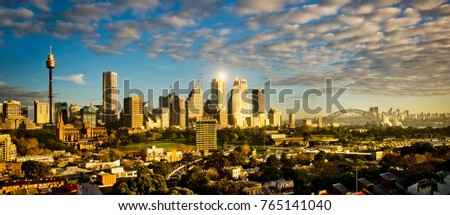 Sydney cityscape in the morning, Sydney, New South Wales, Australia.
