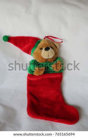 teddy bear Christmas stocking
