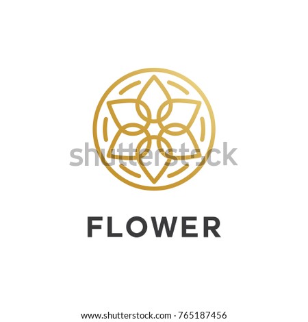 Flower line style logo