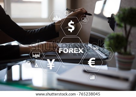 Forex trading, Online investment. Business, internet and technology concept.