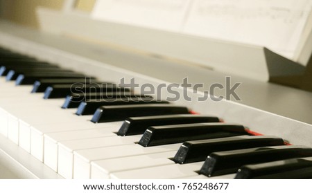 white and black keys of piano