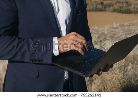 businessman with laptop 