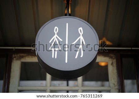 signs toilet at Bangkok,Thailand