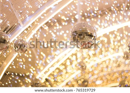 glass ball in light tunnel
