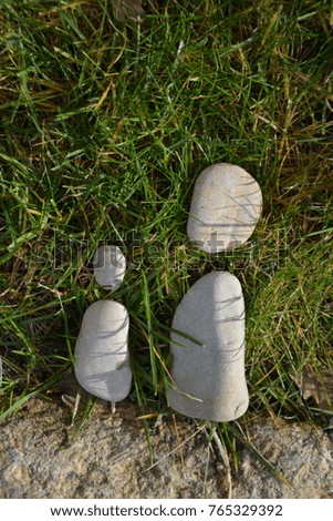 stones symbolism single parent in front of grass