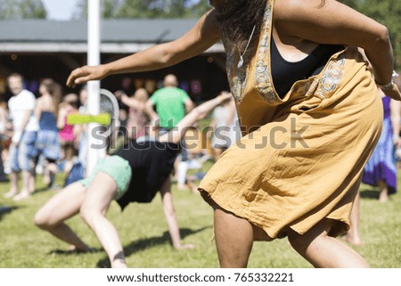 Dancing on the grass