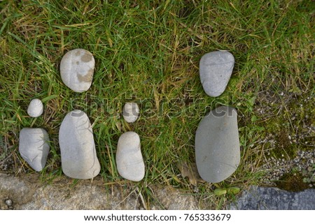 Stones in the meadow as a symbol of divorce