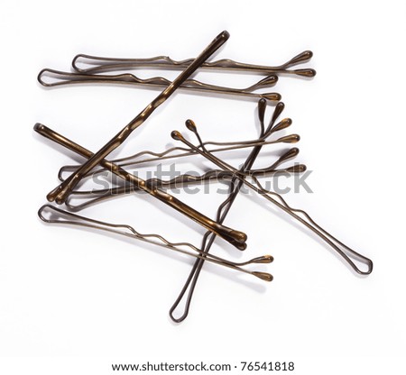 hairpins isolated on white Royalty-Free Stock Photo #76541818
