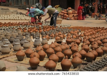 Potters' Square in Bhaktapur, Nepal Royalty-Free Stock Photo #765433810