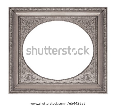 Oval silver frame for paintings, mirrors or photos